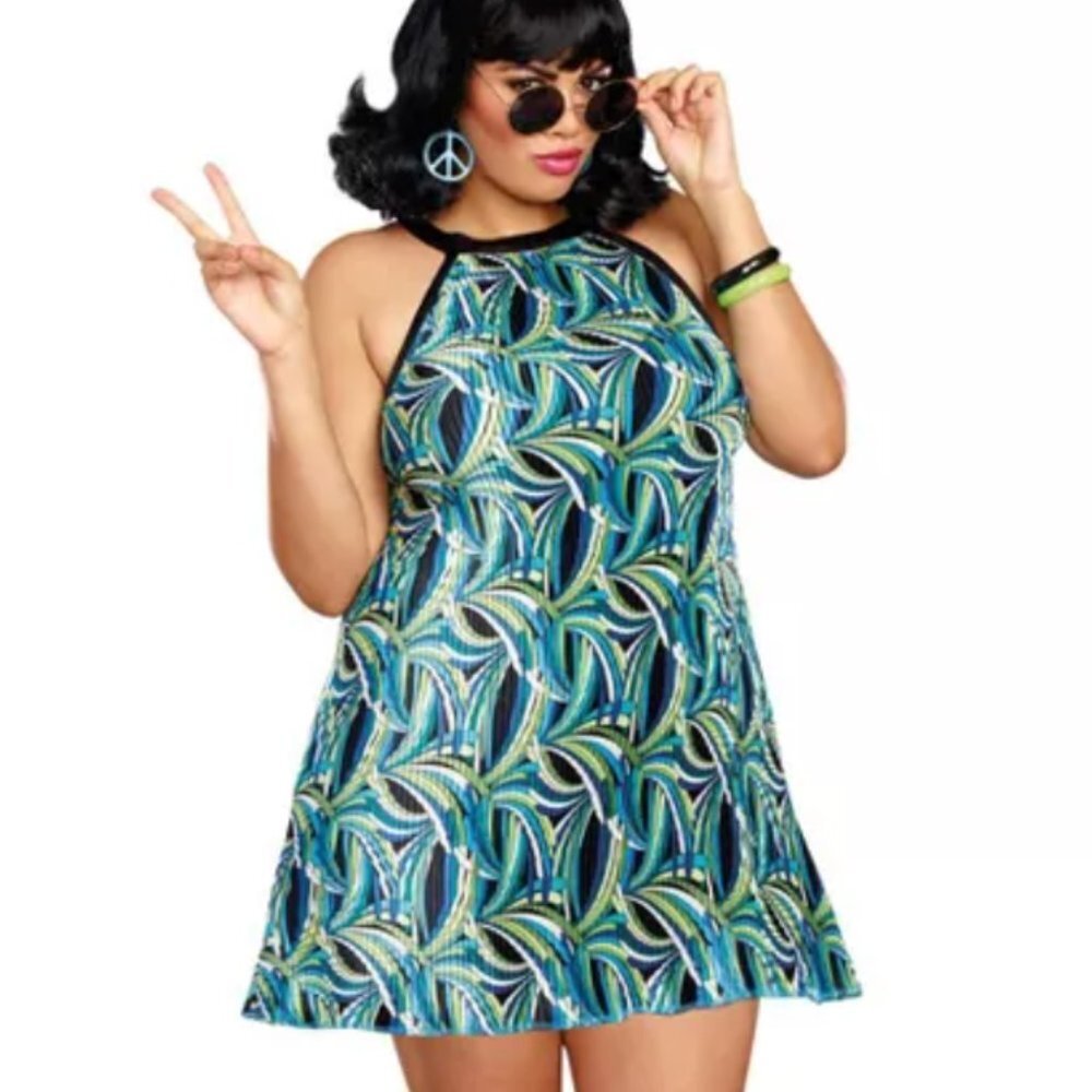 DREAMGIRL The Beat Goes On retro 1960s 4 piece set minidress costume NWT - Picture 3 of 9